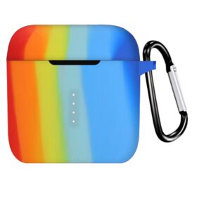 Boat Airdopes 141/148 Case Cover (Mateial - Silicone , Color - Rainbow)