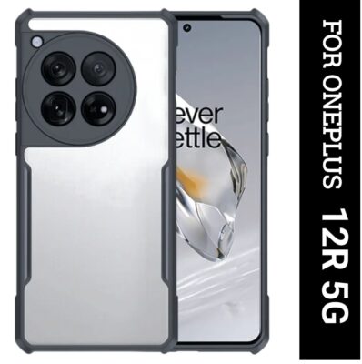 Oneplus 12R Case Cover (Material - TPU+Polycarbonate , Color - Black)