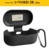OnePlus Nord 2R Buds Case Cover (Mateial - Silicone , Color - Black)