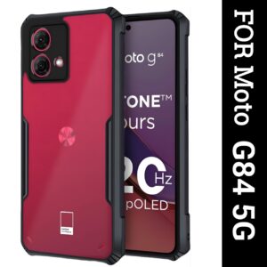 MOTO G84 5G Case Cover (Material - TPU+Polycarbonate , Color - Black)