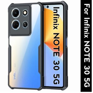 Infinix Note 30 Case Cover (Material - TPU+Polycarbonate , Color - Black)