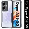 OPPO A59 5G Case Cover (Material - TPU+Polycarbonate , Color - Black)