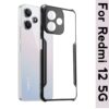 Redmi 12 5G Case Cover (Material - TPU+Polycarbonate , Color - Black)
