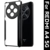 Redmi A4 5G Case Cover (Material - TPU+Polycarbonate , Color - Black)