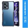 Redmi Note 12 5G Case Cover (Material - TPU+Polycarbonate , Color - Black)